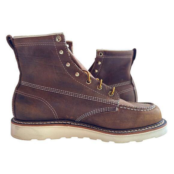 Thorogood Work Boots American Heritage 6" Mens 10.5D Leather Moc Toe 814-4203 - Picture 7 of 11